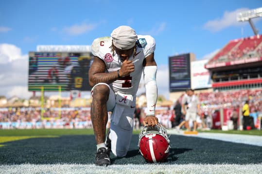 NCAA Football: ReliaQuest Bowl-Alabama at Michigan, jalen milroe, new york giants