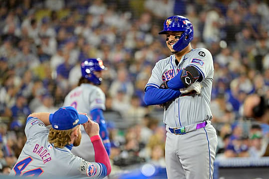 MLB: NLCS-New York Mets at Los Angeles Dodgers, mark vientos