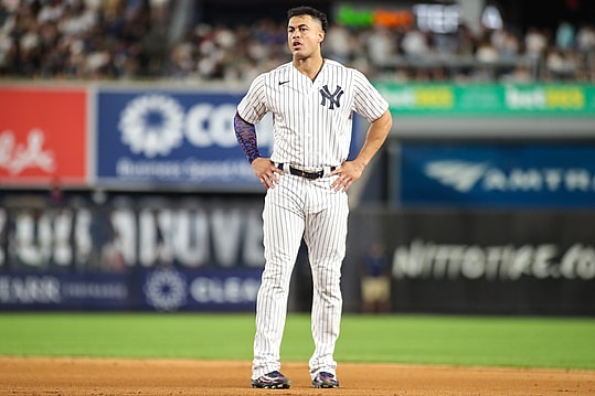 mlb: boston red sox at new york yankees, giancarlo stanton
