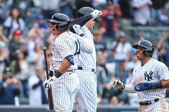 mlb: toronto blue jays at new york yankees, aaron judge, anthony volpe