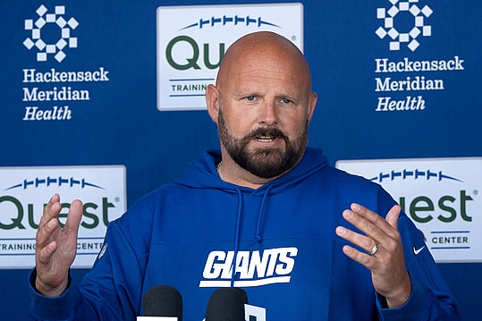 Giants Head Coach Brian Daboll at the NY Giants NFL team held an organized team activity at their training facility in East Rutherford, NJ on Thursday May 30, 2024.