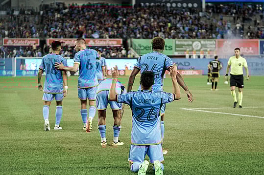 Agustin Ojeda celebrates his goal | Credit: Anthony Surrusco