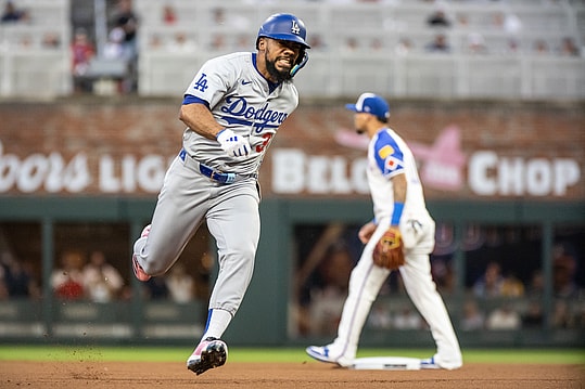 MLB: Los Angeles Dodgers at Atlanta Braves,  Teoscar Hernández