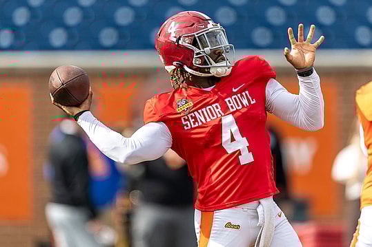 Jalen Milroe, 2025 NFL Draft, Jets, Giants, Senior Bowl