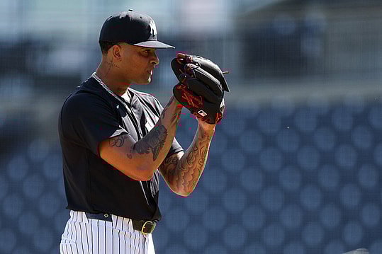 MLB: New York Yankees-Workouts, luis gil