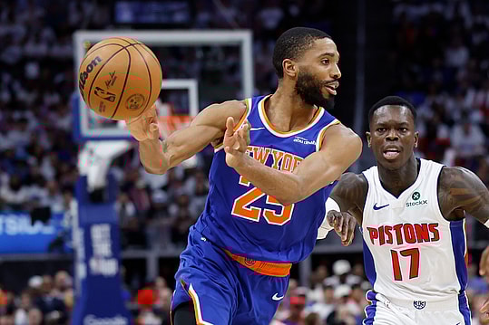 NBA: Playoffs-New York Knicks at Detroit Pistons