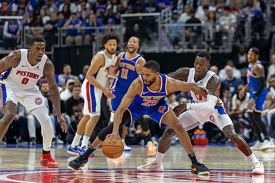 NBA: Playoffs-New York Knicks at Detroit Pistons