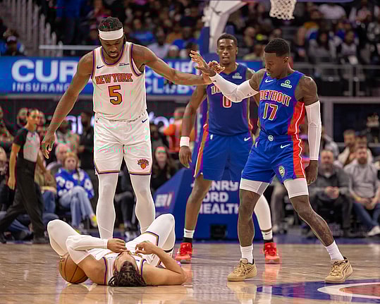 NBA: New York Knicks at Detroit Pistons