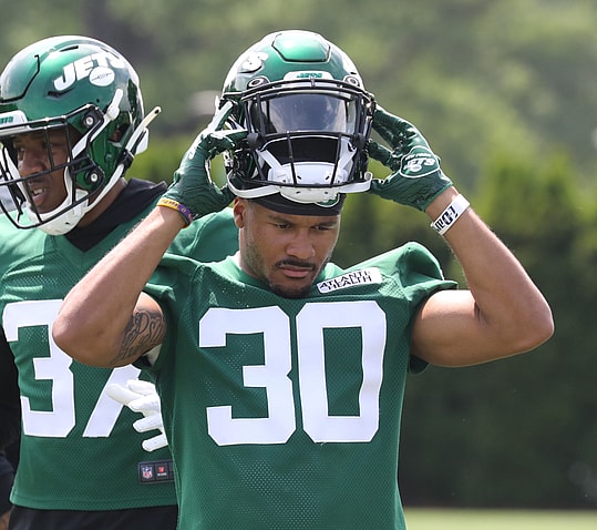 Defensive back Michael Carter III as the New York Jets participate in OTA   s at their practice facility in Florham Park, NJ on June 10, 2021.