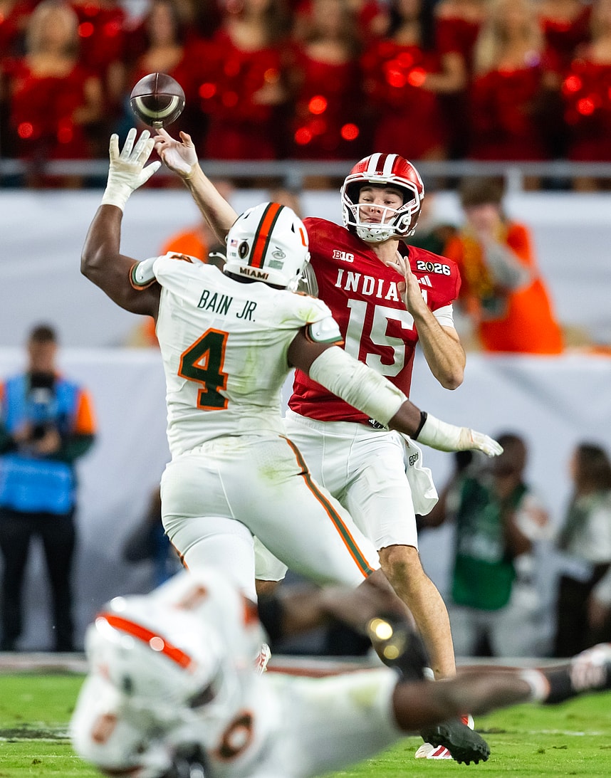 NCAA Football: CFP National Championship-Miami vs Indiana, rueben bain, new york giants