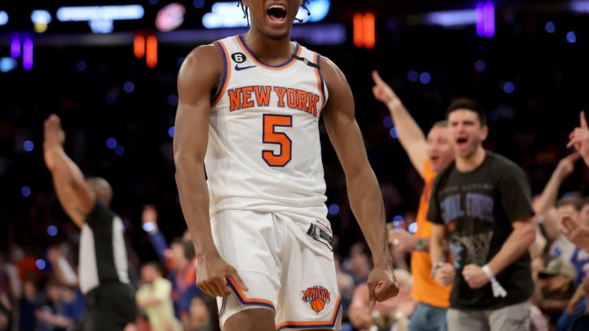 NBA: Playoffs-Cleveland Cavaliers at New York Knicks, immanuel quickley