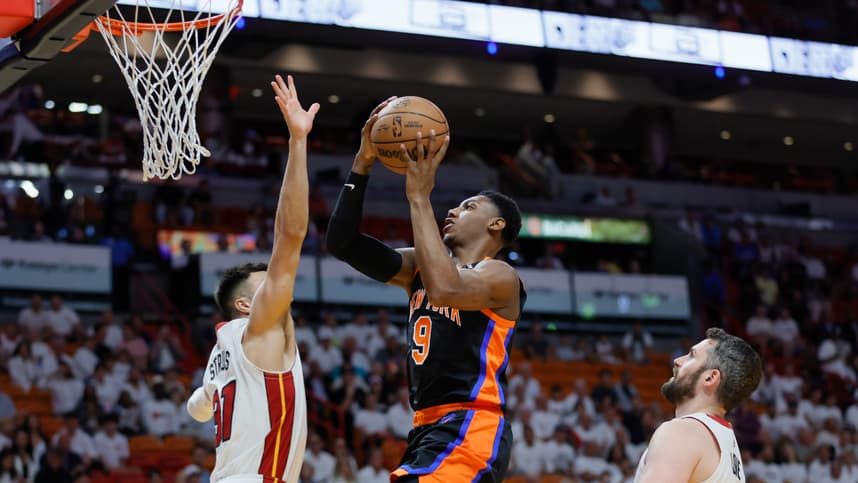 NBA: Playoffs-New York Knicks at Miami Heat, rj barrett