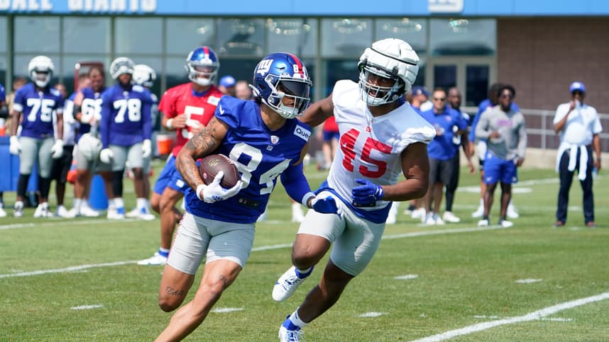 NFL: New York Giants Training Camp, jalin hyatt