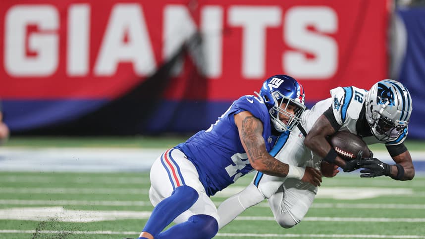 nfl: preseason-carolina panthers at new york giants, darrian beavers