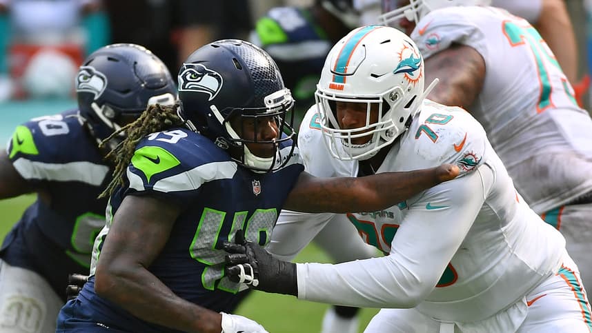 nfl: seattle seahawks at miami dolphins, julie'n davenport, new york giants