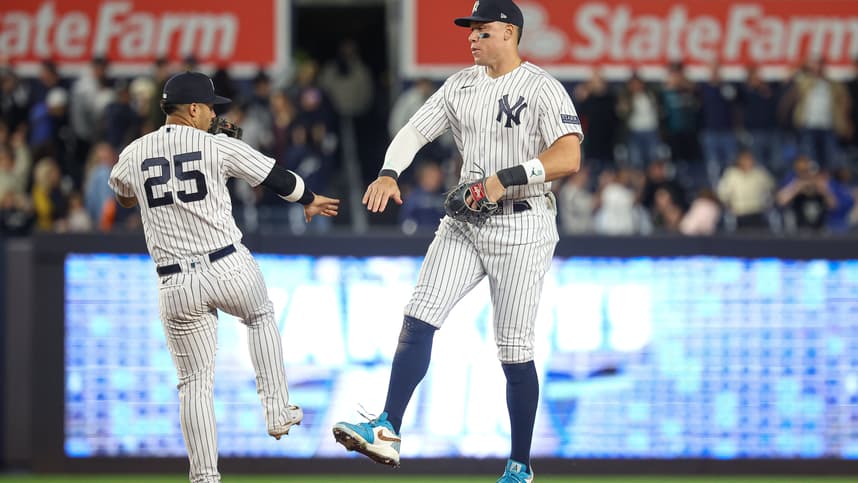 mlb: arizona diamondbacks at new york yankees, gleyber torres, aaron judge