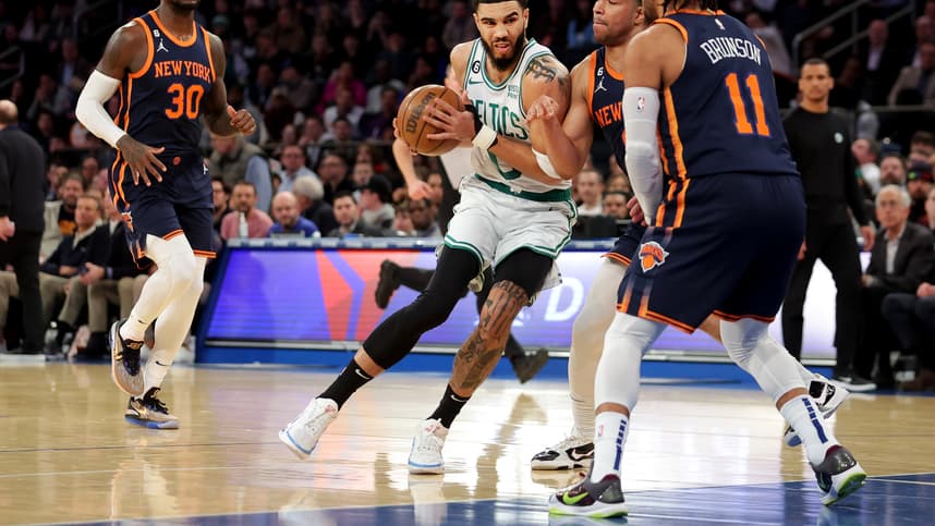 nba: boston celtics at new york knicks, jalen brunson