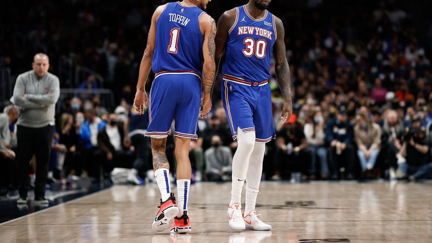 nba: new york knicks at denver nuggets, julius randle, obi toppin