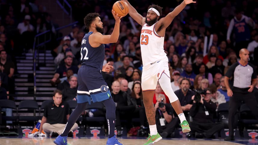 nba: preseason-minnesota timberwolves at new york knicks, mitchell robinson