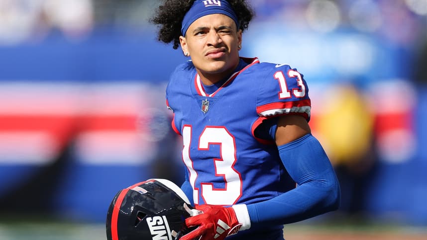 nfl: washington commanders at new york giants, jalin hyatt