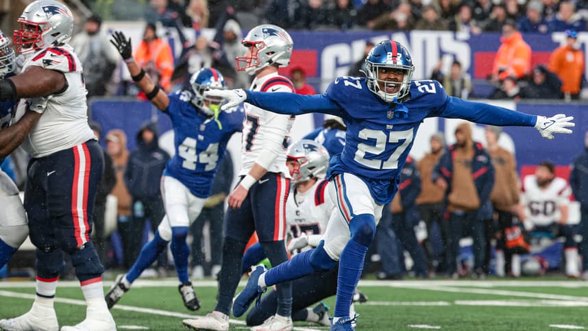 nfl: new england patriots at new york giants, jason pinnock
