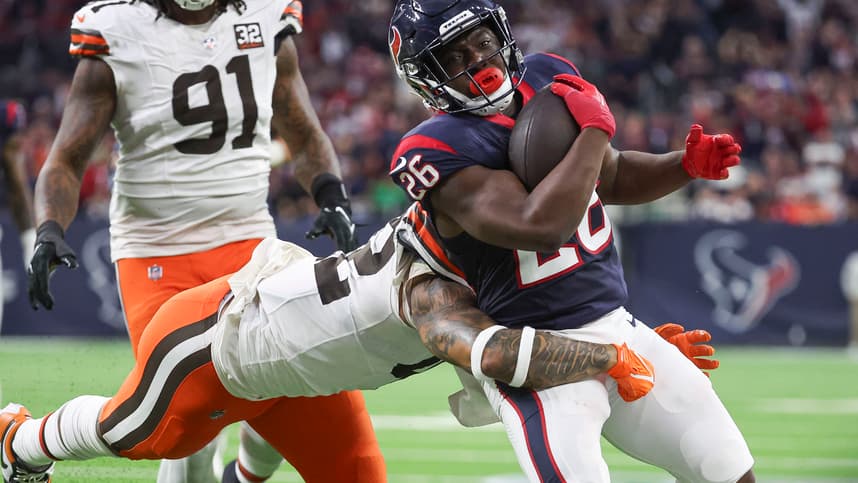 Houston Texans running back Devin Singletary (26) (New York Giants)