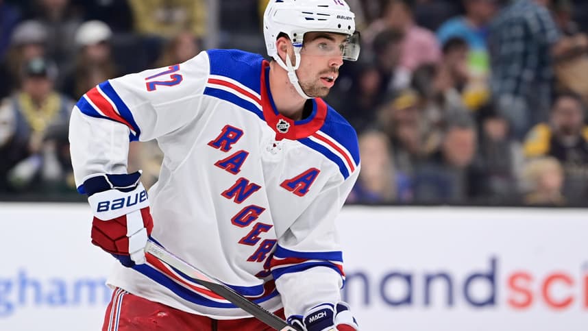 New York Rangers center Filip Chytil (72) skates against the Boston Bruins during the second period at TD Garden