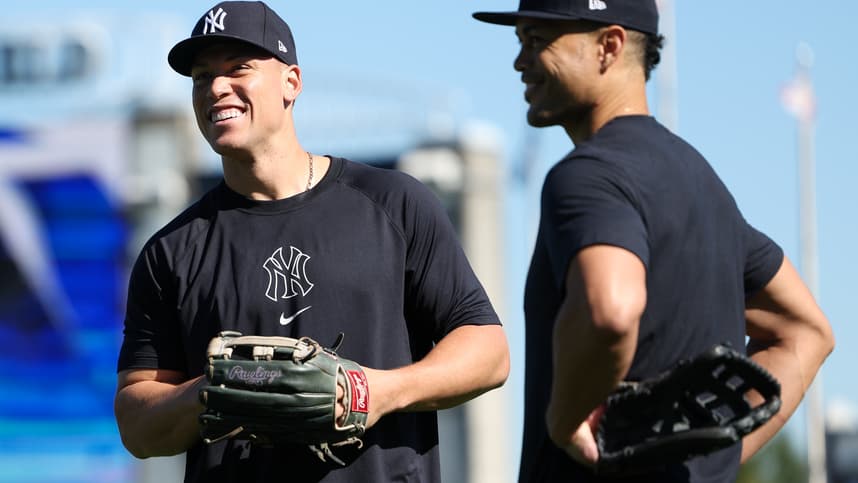 mlb: new york yankees-workouts, aaron judge