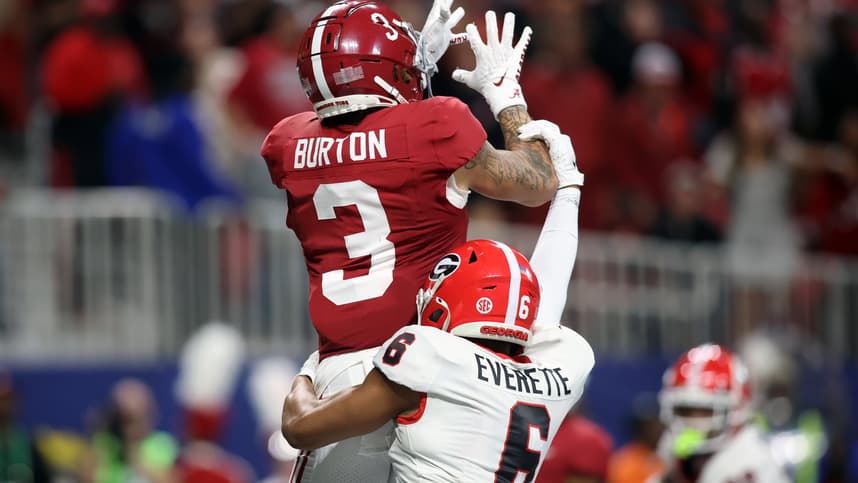 Alabama Crimson Tide wide receiver Jermaine Burton (3) (New York Giants)