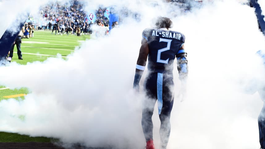 Tennessee Titans linebacker Azeez Al-Shaair (Giants)
