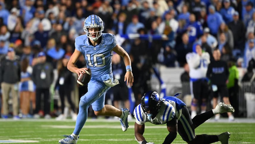 NCAA Football: Duke at North Carolina, drake maye, new york giants
