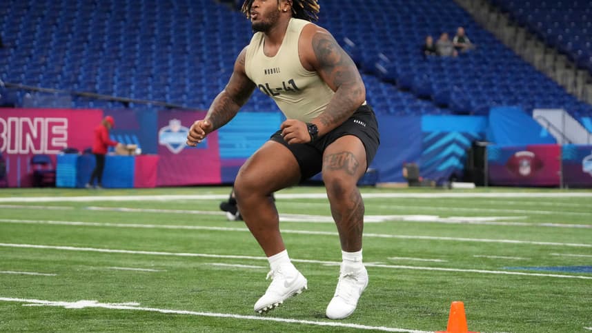 Alabama offensive lineman JC Latham (Jets prospect)
