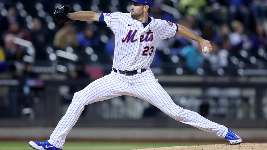 Sep 28, 2023; New York City, New York, USA; New York Mets starting pitcher David Peterson (23) pitches against the Miami Marlins during the first inning at Citi Field. Mandatory Credit: Brad Penner-USA TODAY Sports