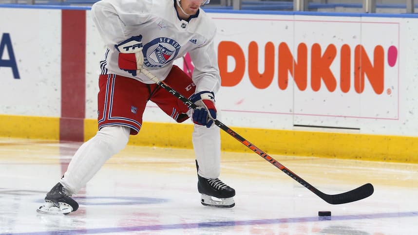 Brennan Othmann takes part in the Rangers Prospect Development Camp at the Rangers Training facility in Tarrytown July 12, 2022.