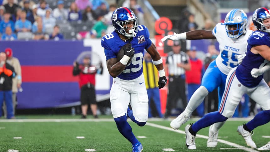 NFL: Detroit Lions at New York Giants, tyrone tracy
