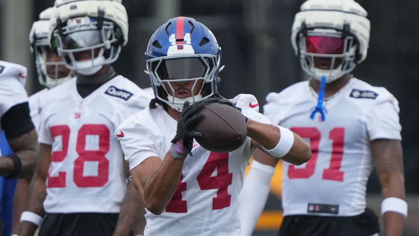 East Rutherford, NJ -- July 24, 2024 -- Cornerback, Nick McCloud during the first day of training camp for the 2024 New York Giants.