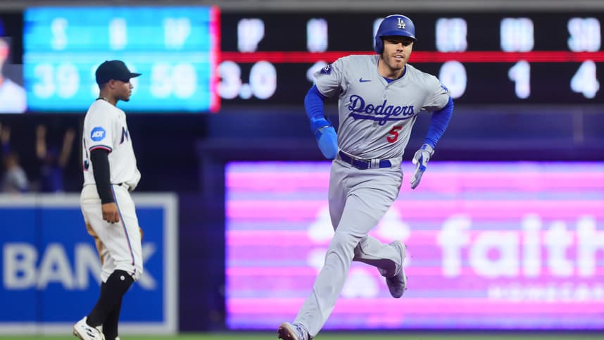 MLB: Los Angeles Dodgers at Miami Marlins, freddie freeman