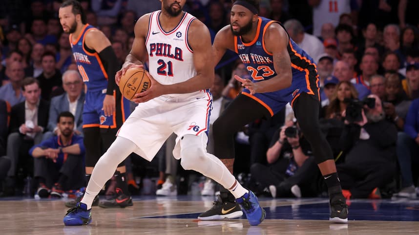 NBA: Playoffs-Philadelphia 76ers at New York Knicks, mitchell robinson