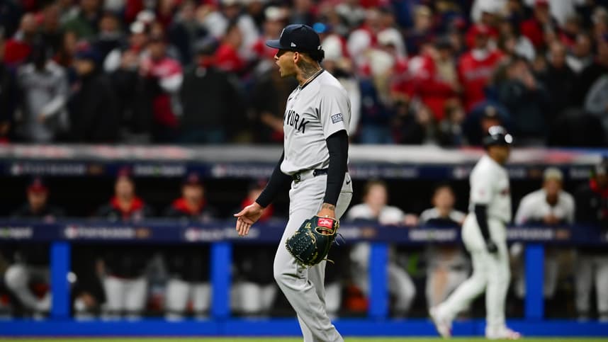 MLB: ALCS-New York Yankees at Cleveland Guardians, luis gil