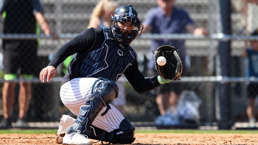 MLB: New York Yankees-Workouts, austin wells
