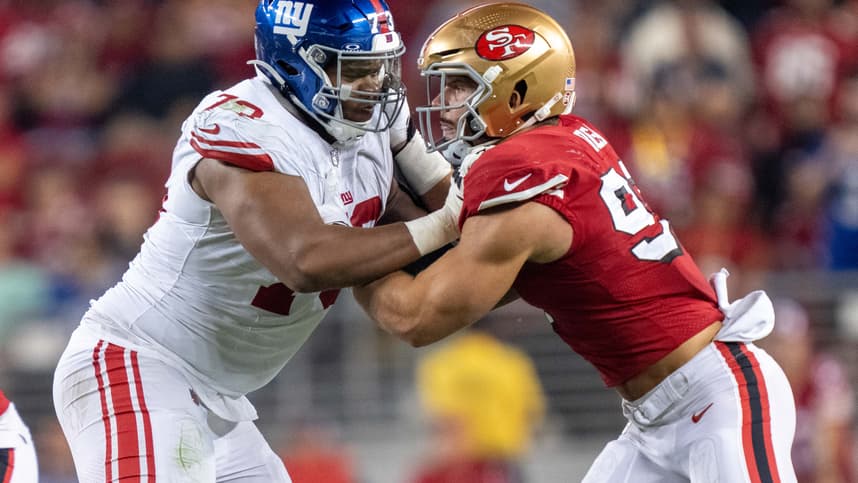 NFL: New York Giants at San Francisco 49ers, evan neal