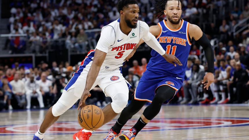 NBA: Playoffs-New York Knicks at Detroit Pistons, malik beasley
