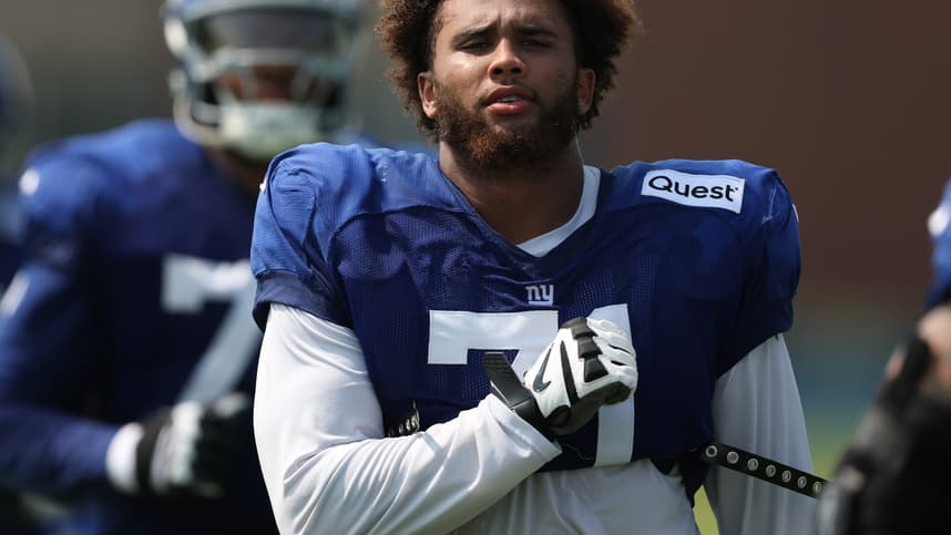 NFL: New York Giants Training Camp, marcus mbow