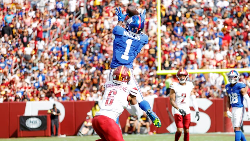 Malik Nabers, NFL: New York Giants at Washington Commanders