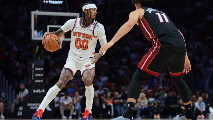 NBA: New York Knicks at Miami Heat, jordan clarkson