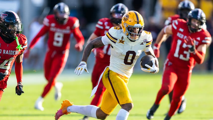 NCAA Football: Texas Tech at Arizona State, jordyn tyson, new york giants