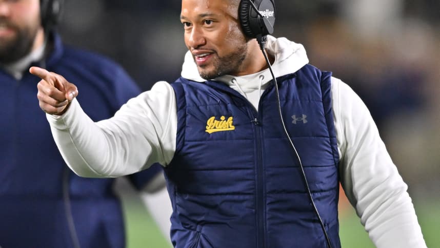 Marcus Freeman, Giants, NCAA Football: Florida State at Notre Dame