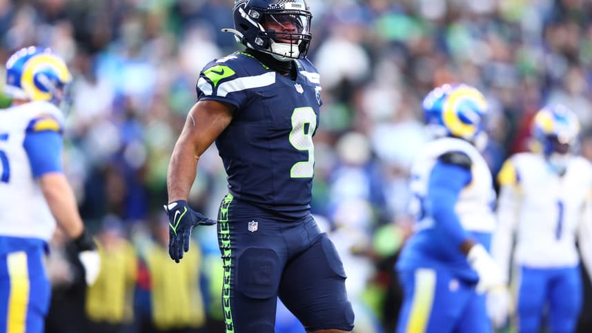 Kenneth Walker, giants, NFL: NFC Championship Game-Los Angeles Rams at Seattle Seahawks