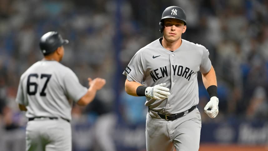 Ben Rice batting for the Yankees