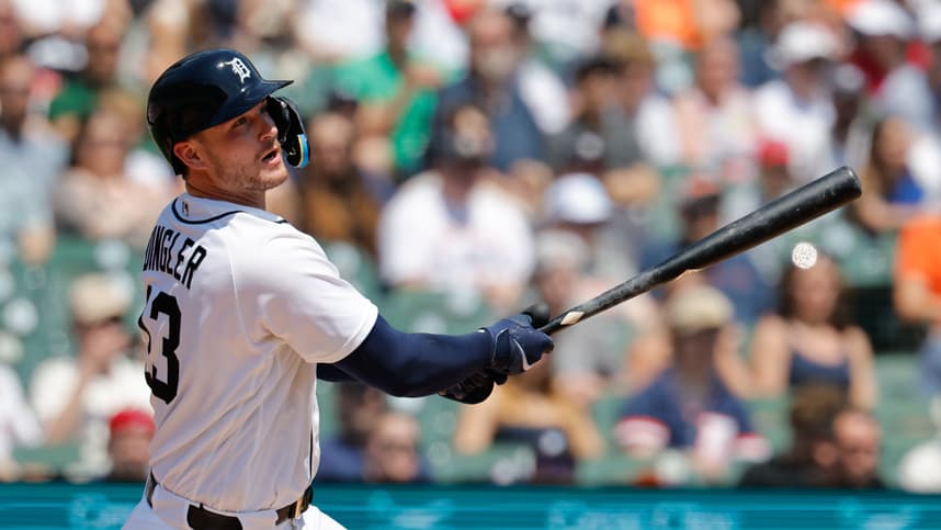 Dillon Dingler batting for the Tigers
